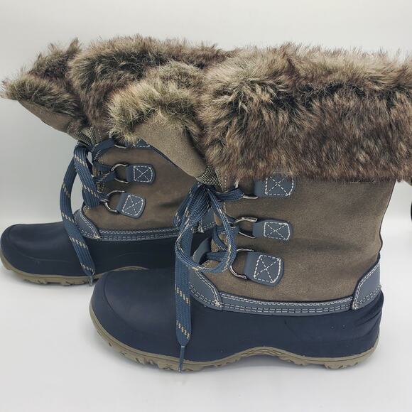 Khombu Slope Arctic All Weather Fur Leather Snow Boot Women's 8 - Picture 7 of 11